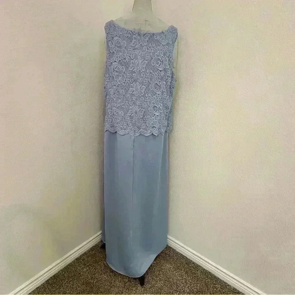 ALEX EVENINGS (mother of the bride) Trimmed Laced Sleeveless Dress Size 22W - Picture 10 of 13